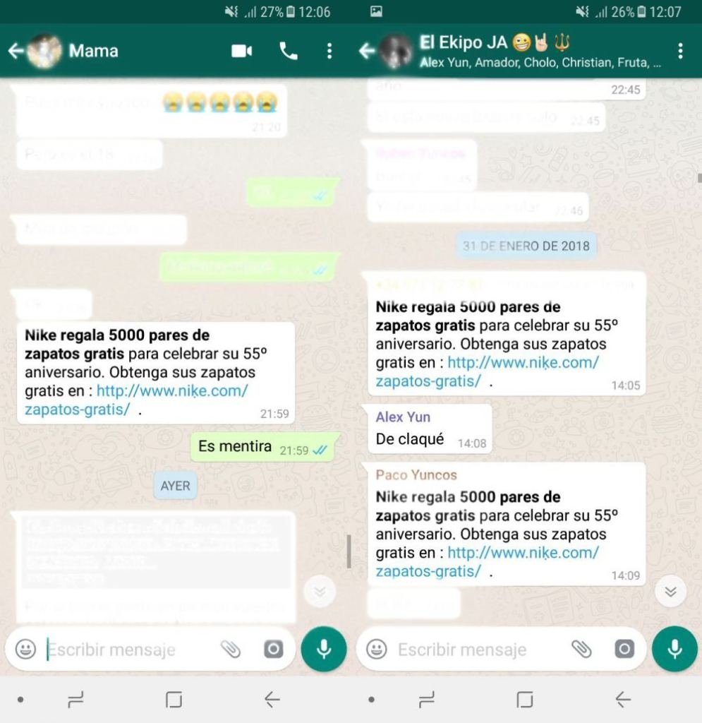 La nueva y peligrosa estafa de WhatsApp que involucra a Nike ...